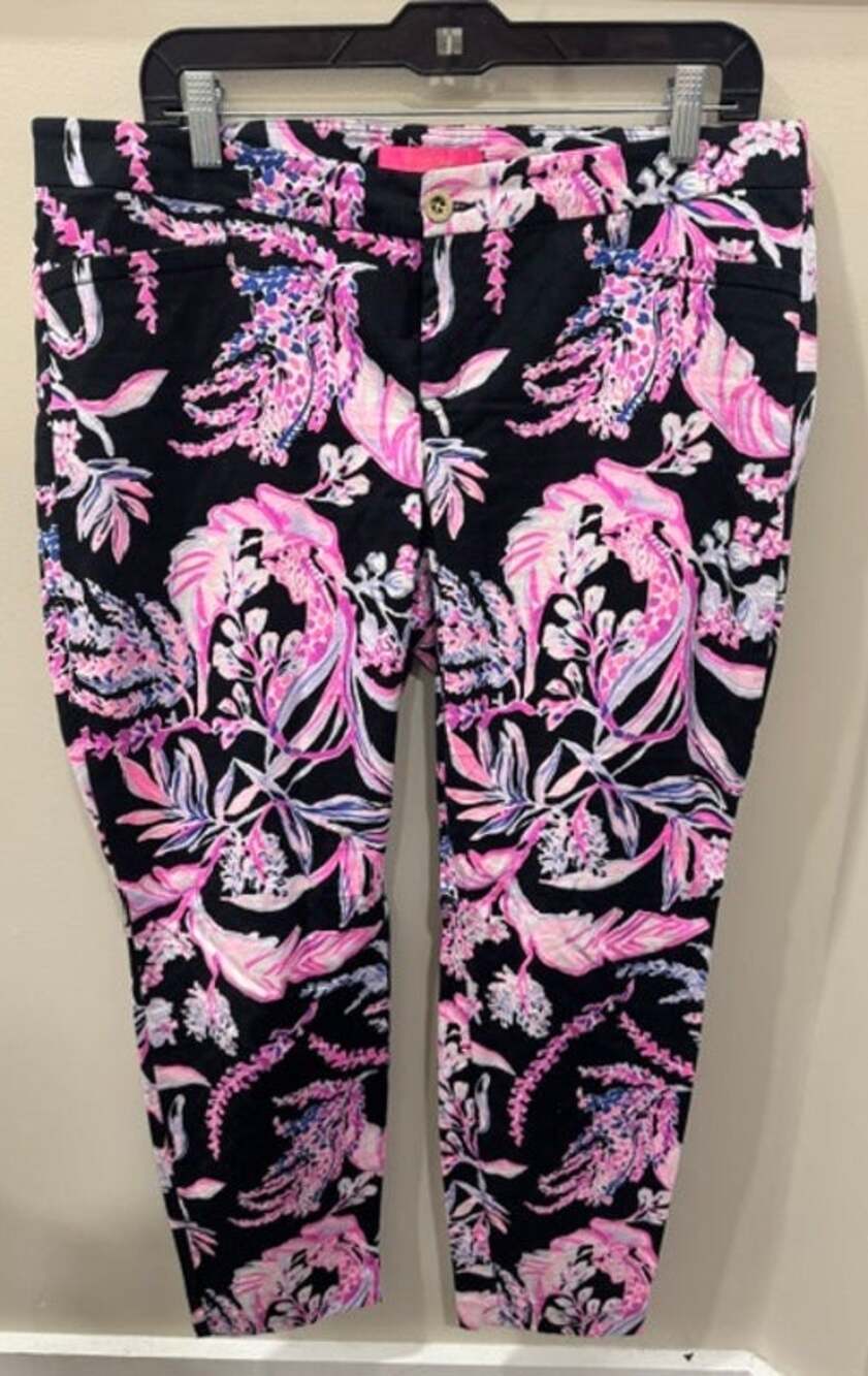 Lilly Pulitzer Kelly Skinny Ankle Pants in Onyx Wild Within